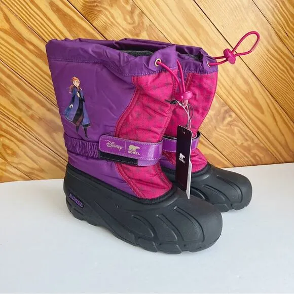 Sorel X Disney Frozen Flury Weather Resistant Snow Boots Winter Ski