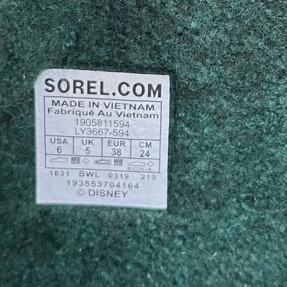 Sorel X Disney Frozen Flury Weather Resistant Snow Boots Winter Ski