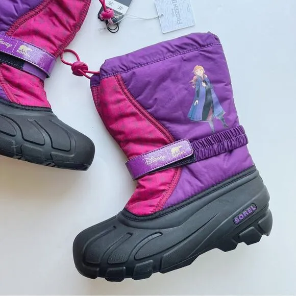 Sorel X Disney Frozen Flury Weather Resistant Snow Boots Winter Ski