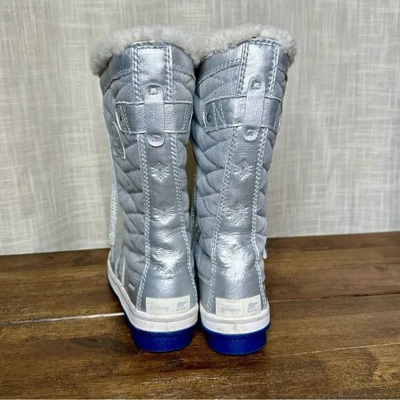 Sorel X Disney Tofino II Frozen 2 Silver Waterproof Shearling Boots Women Size 8