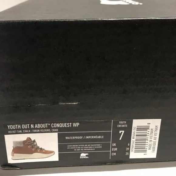 Sorel Youth Out N About Conquest Waterproof Boots, Big Kids’ Size 7 M