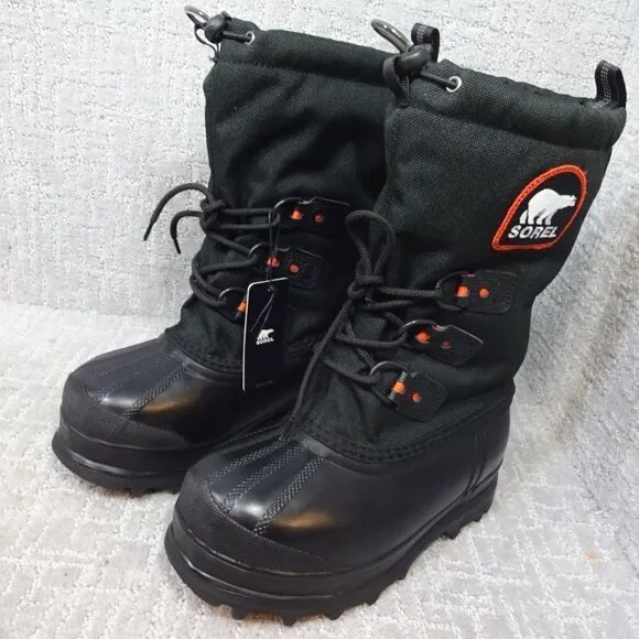 Sorel Youth Size 4Y US Black Waterproof Outdoor Winter Snow Boots
