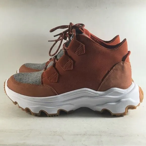 Sorel Kinetic Breakthru Caribou Womens Waterproof Boots Orange 8.5 NL4903-849