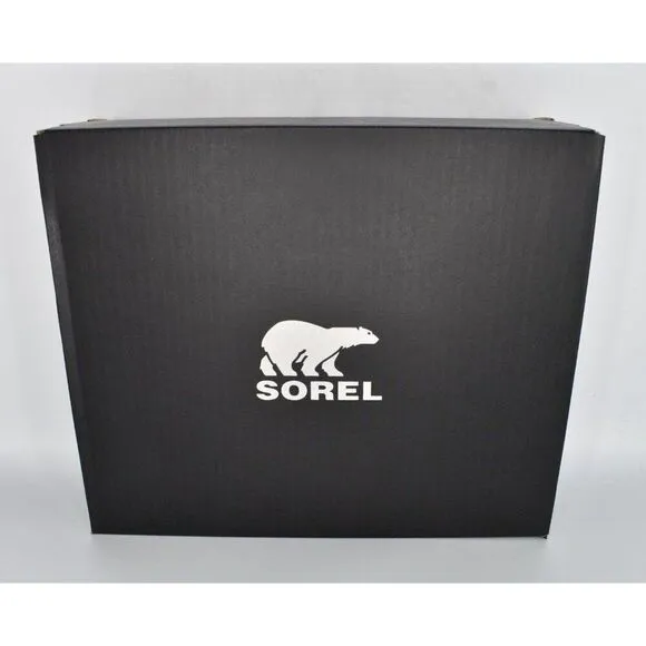Sorel Womens Size 7.5 Hi Line Hiker Jet Black Waterproof Leather Lace Up Boots