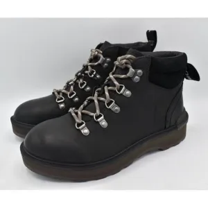 Sorel Womens Size 7.5 Hi Line Hiker Jet Black Waterproof Leather Lace Up Boots