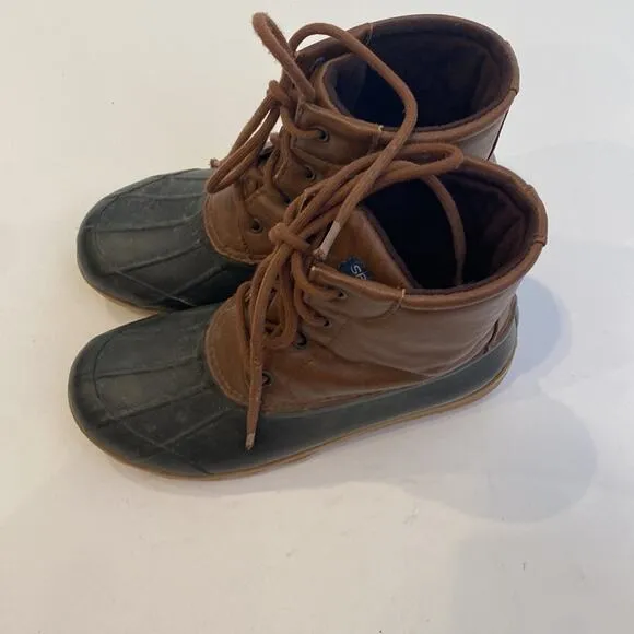 Sperry Little Boy’s Port Boot Lace Up Sz 3M Polyurethane Rain Weather
