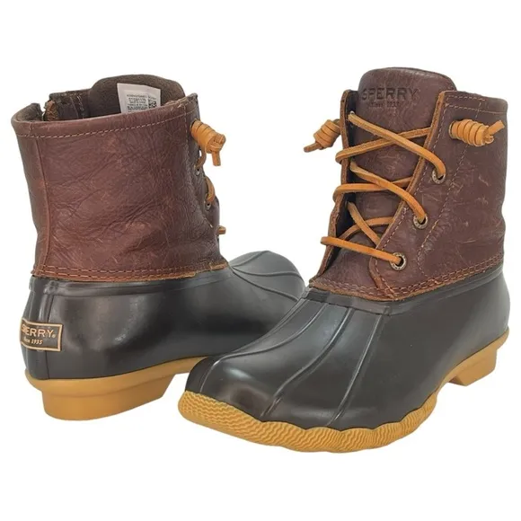 Sperry Maritime Top-Sider Leather Waterproof Womens Ankle Duck Boots Size 6M