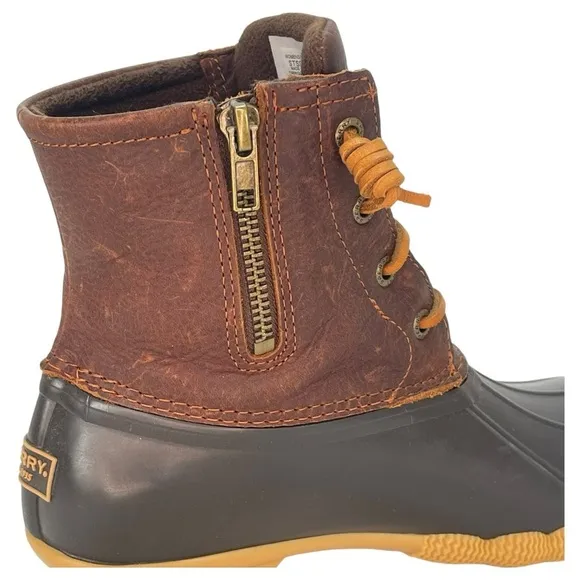 Sperry Maritime Top-Sider Leather Waterproof Womens Ankle Duck Boots Size 6M