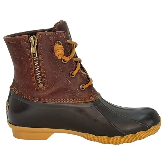 Sperry Maritime Top-Sider Leather Waterproof Womens Ankle Duck Boots Size 6M
