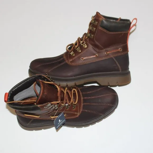 SPERRY MEN'S WATERTOWN BROWN WATERPROOF LEATHER LACE UP BOOT