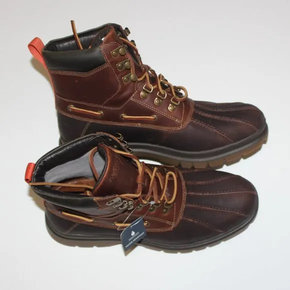 SPERRY MEN'S WATERTOWN BROWN WATERPROOF LEATHER LACE UP BOOT