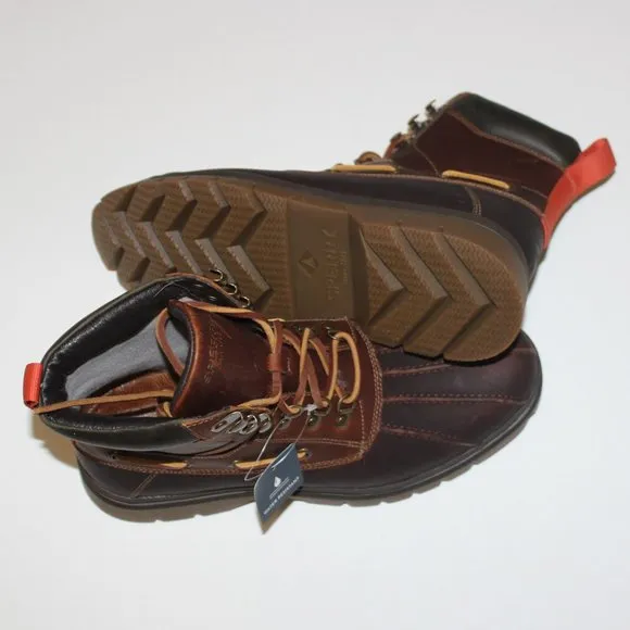 SPERRY MEN'S WATERTOWN BROWN WATERPROOF LEATHER LACE UP BOOT