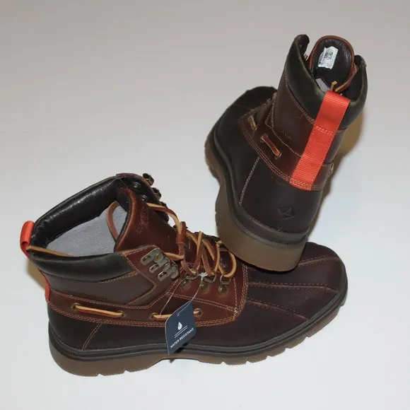 SPERRY MEN'S WATERTOWN BROWN WATERPROOF LEATHER LACE UP BOOT