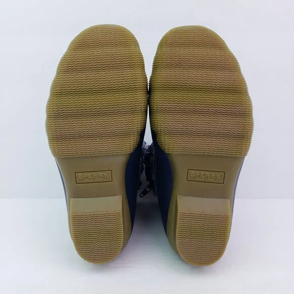 Sperry Top Sider Saltwater Youth Size 1Y Blue Plaid Wool Waterproof Duck Boot