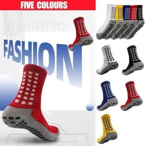 Sports Socks Anti-Slip Hospital Skid Soccer Basketball Football Pvc Grip Dots Au