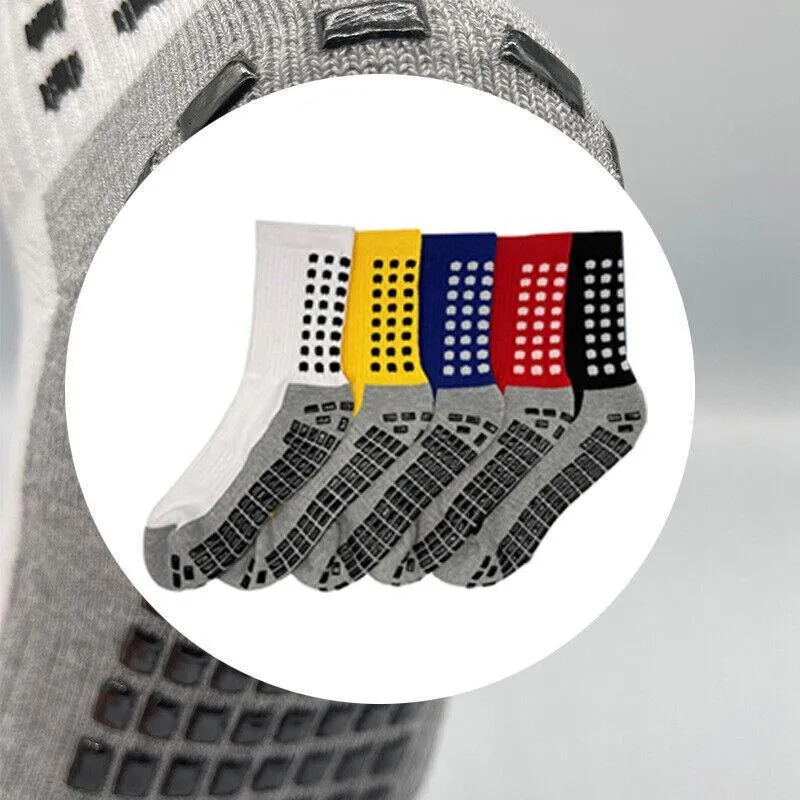 Sports Socks Anti-Slip Hospital Skid Soccer Basketball Football Pvc Grip Dots Au