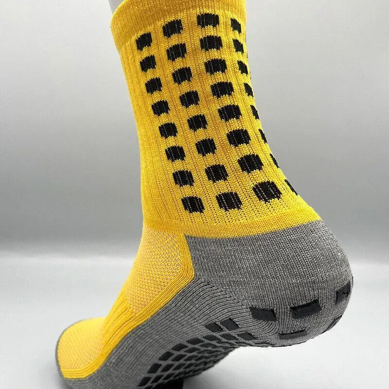 Sports Socks Anti-Slip Hospital Skid Soccer Basketball Football Pvc Grip Dots Au