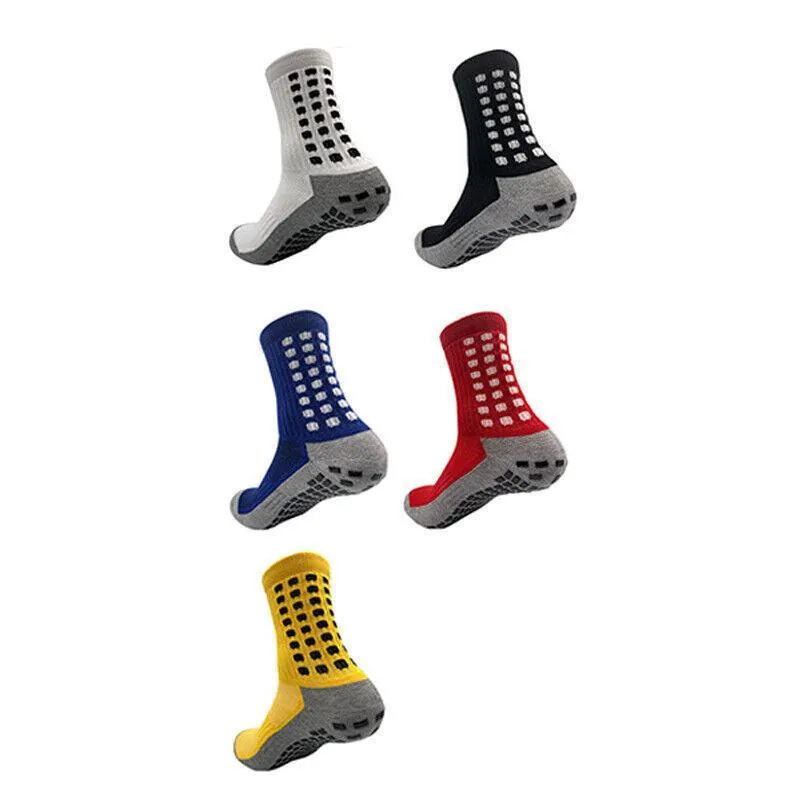 Sports Socks Anti-Slip Hospital Skid Soccer Basketball Football Pvc Grip Dots Au