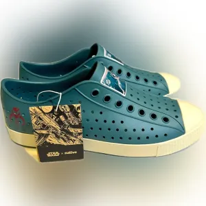 STAR WARS X NATIVE UNISEX BOUNTY GREEN BONE WHITE M8/W10 SHOES COMFORT SLIP ON