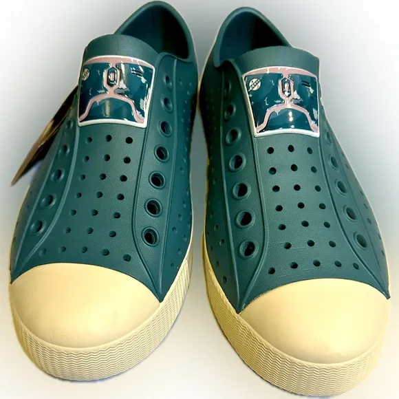 STAR WARS X NATIVE UNISEX BOUNTY GREEN BONE WHITE M8/W10 SHOES COMFORT SLIP ON