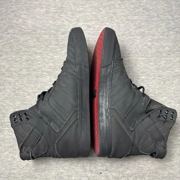 Supra Muska 001 Hightop Matte Triple Black Retro Skateboard Shoes Sneakers Sz 9
