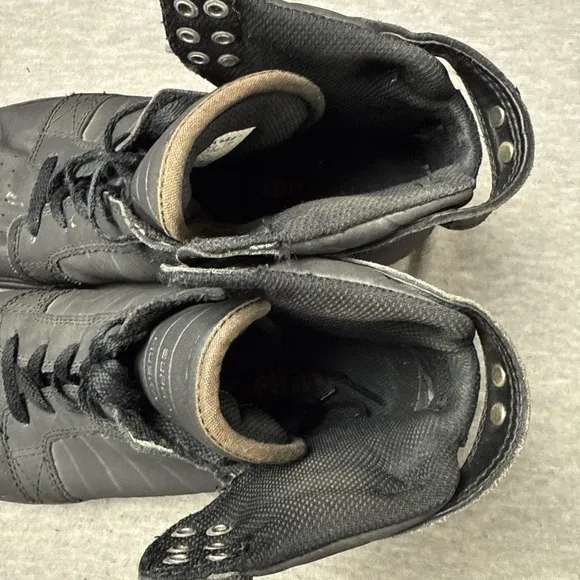 Supra Muska 001 Hightop Matte Triple Black Retro Skateboard Shoes Sneakers Sz 9