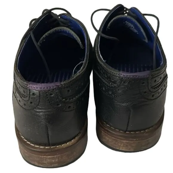 TED BAKER DRESS CASUAL LEISURE WALKING WINGTIP WORK SHOES BLACK SZ 9