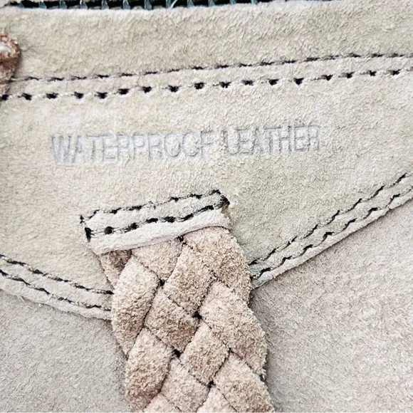 TEVA DE LA VINA Desert Taupe Waterproof Suede Leather Side Zip Ankle Boots