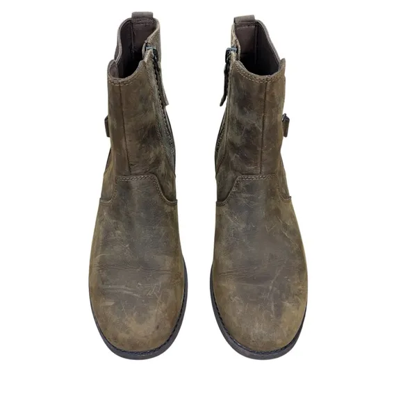 Teva Ellery Ankle Waterproof Boots Distressed Brown Leather Women’s Size 6