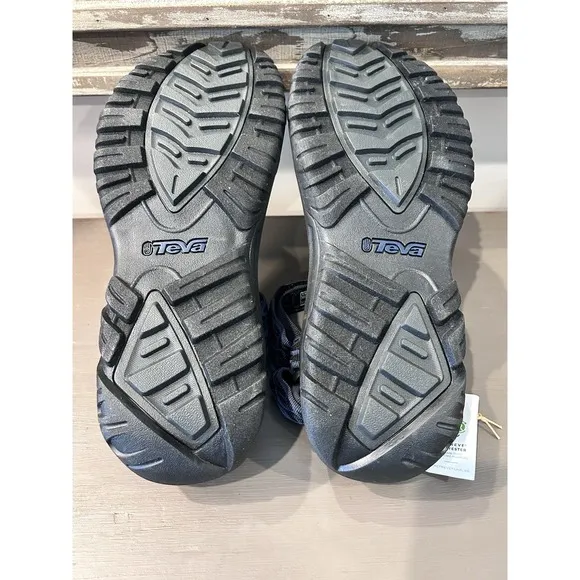 Teva Hurricane 4 Sandals Mens Size 13 Blue Black Hiking Walking Comfort Shoes