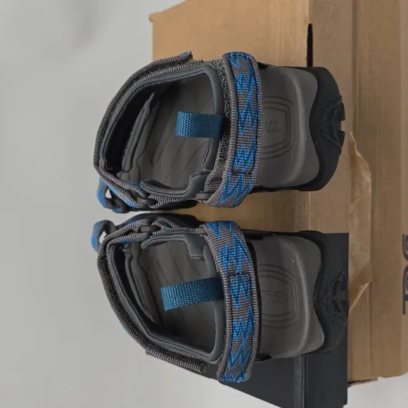 Teva Kids’ K Tanza Outdoor Hiking Sandals Size 4 4Y Gray Blue NEW UNISEX
