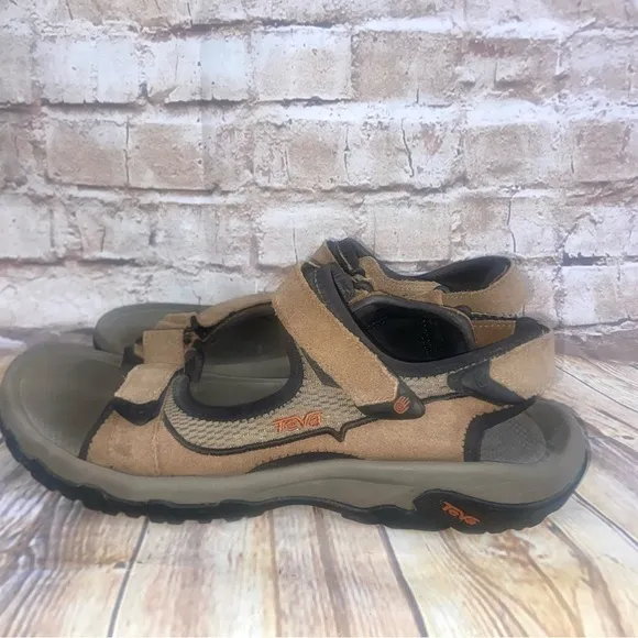 TEVA Mozel Sandals 4290 Mens Brown Men's Size 10 Leather Outdoor Hiking Shoes