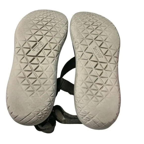 Teva Sandals Black Scrappy Flat Float Livia Lux Criss Cross Outdoor size 9
