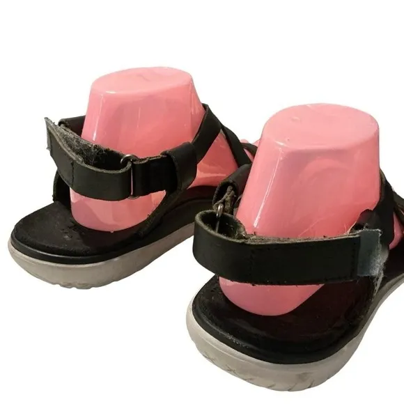 Teva Sandals Black Scrappy Flat Float Livia Lux Criss Cross Outdoor size 9