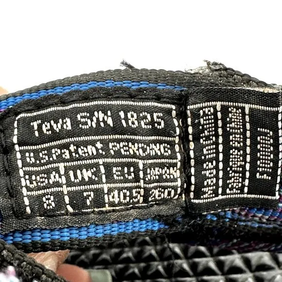 Teva Universal Trail Sporty Sandals Strap Round Toe Hiking Outdoor Blue 8