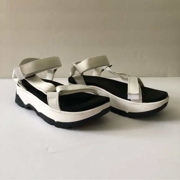 Teva Women's Jadito Universal Sandals Black White Platform Size 7