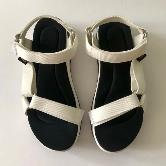 Teva Women's Jadito Universal Sandals Black White Platform Size 7