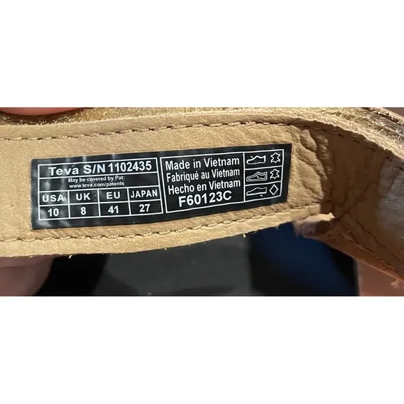 Teva Women's Sandals Midform Universal Leather Sandal Brown Outdoor Comfort 10