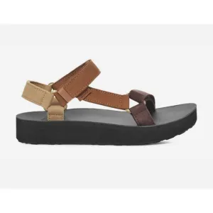 Teva Women's Sandals Midform Universal Leather Sandal Brown Outdoor Comfort 10