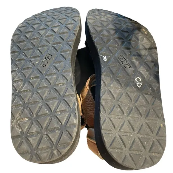 Teva Women's Sandals Midform Universal Leather Sandal Brown Outdoor Comfort 10