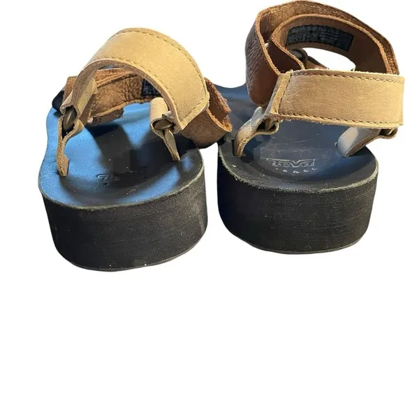Teva Women's Sandals Midform Universal Leather Sandal Brown Outdoor Comfort 10