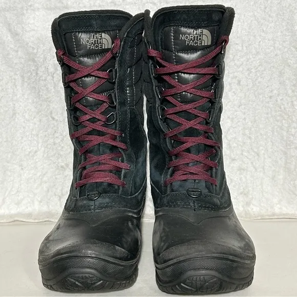 The North Face Womens Black Thermaball Utility Mid Insulated Winter Boots SZ 9.5