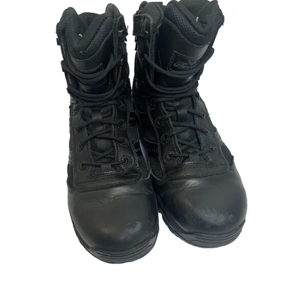 Thorogood Deuce Z-Trac Boots Men's 834-6218 Black 6&quot; Sz 11 Waterproof Side Zip