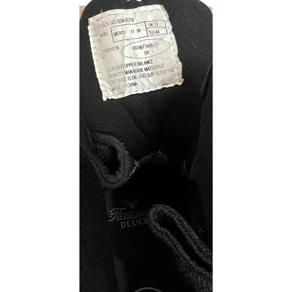 Thorogood Deuce Z-Trac Boots Men's 834-6218 Black 6&quot; Sz 11 Waterproof Side Zip