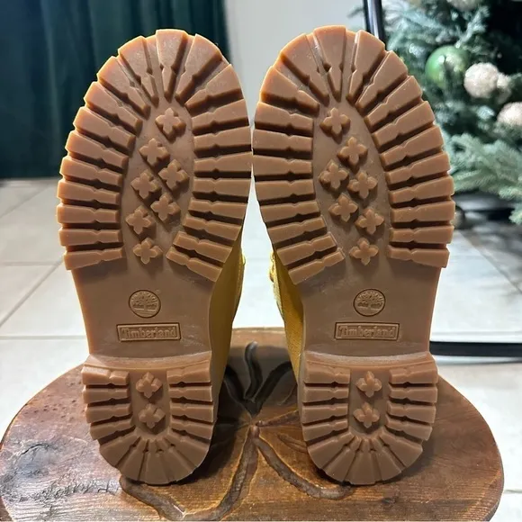 Timberland 6 Inch Premium Helcor Wheat Waterproof Boots Boys Size 6