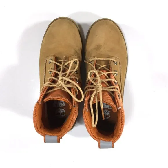 Timberland 6&quot; ReBOTL Boots Kids Size 5 Women's Size 6.5 Tan Waterproof A2DZX