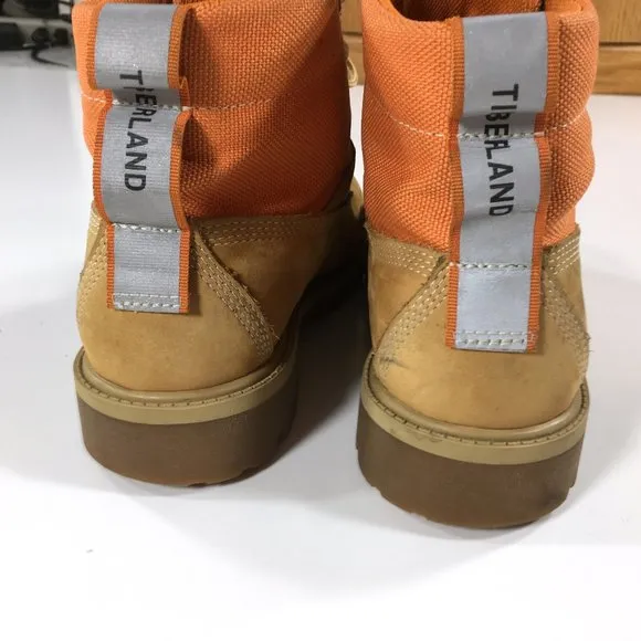 Timberland 6&quot; ReBOTL Boots Kids Size 5 Women's Size 6.5 Tan Waterproof A2DZX