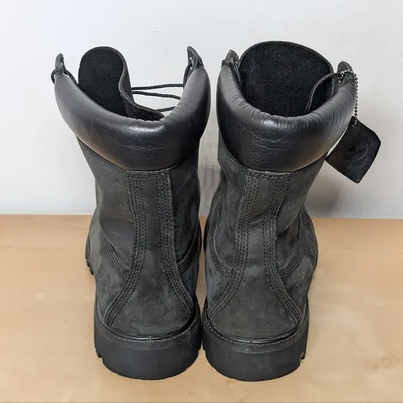 Timberland 8&quot; inch Premium Waterproof Boots Blackout Nubuck Men's Size 11.5