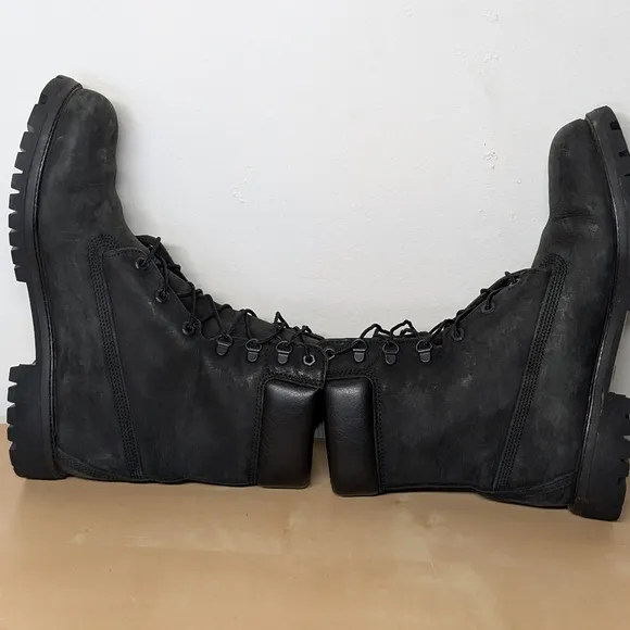Timberland 8&quot; inch Premium Waterproof Boots Blackout Nubuck Men's Size 11.5
