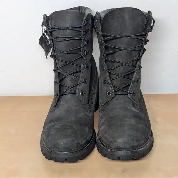 Timberland 8&quot; inch Premium Waterproof Boots Blackout Nubuck Men's Size 11.5